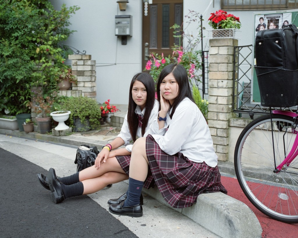 Hinano Hara 16, Yui Yamaoka 17, high school girls waiting for their parents arrival to pick them up and to go see the baseball game of CARPS, the professional baseball team in Hiroshima for the Japanese baseball league. "I don't want to live away from Hiroshima, it's the best place." says Hinano. "Tokyo seems scary for me." says Yui. 2.6km from the epicenter of the a-bomb explosion.